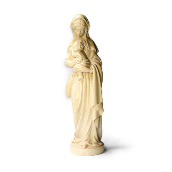 Statue Vierge à l'enfant en bois - 25cm