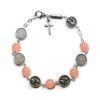 Rosary Bracelet with Pink Beads