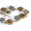Bracelet Rosary with Antique Silver and Gold Finish