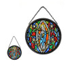 Notre-Dame with Angels Stained Glass - 16 cm
