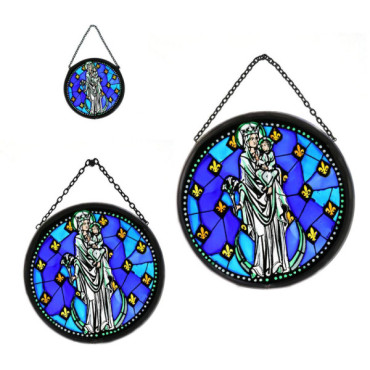 Stella Maris Stained Glass - 16 cm