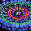 North Rose Window Stained Glass - 16 cm