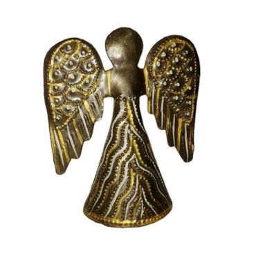 Little Angel in gilded metal, handcrafted in Haiti