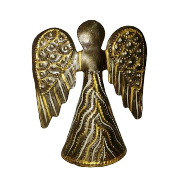 Little angel in gilded metal, handicrafts of Haiti