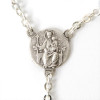 Cat's Eye White Silver-plated Rosary