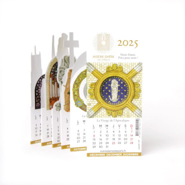 Calendrier panoramique 2025 pop up Notre-Dame de Paris