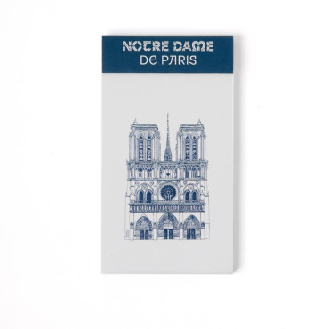 Mini Notepad - Cathedral Notre Dame Blue