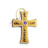 Croix Décoration Or et Bleu