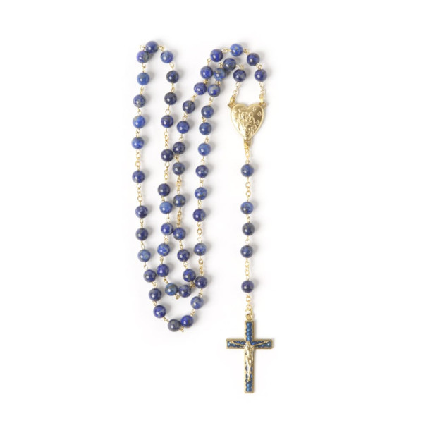 Golden Precious Lapis Lazuli Rosary Notre-Dame de Paris