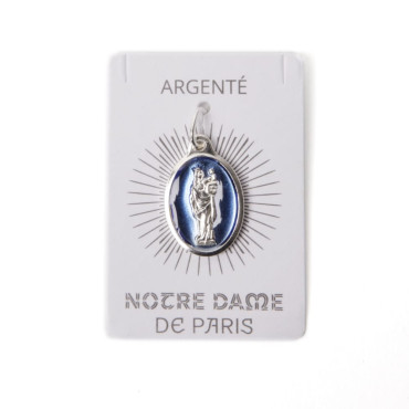 Médaille Notre Dame agt bleu 20c Notre-Dame de Paris