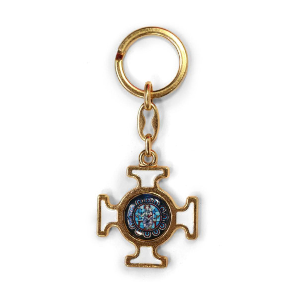 Notre Dame Gold-plated and white key chain