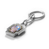 Notre-Dame silver-plated key ring with stained glass
