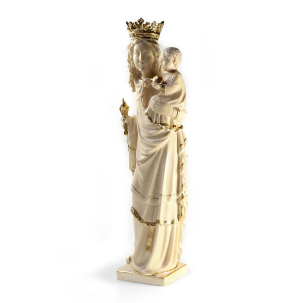 Vierge Notre Dame bois doré - 21 cm