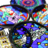 Notre-Dame West Rose Window Stained Glass - 7cm