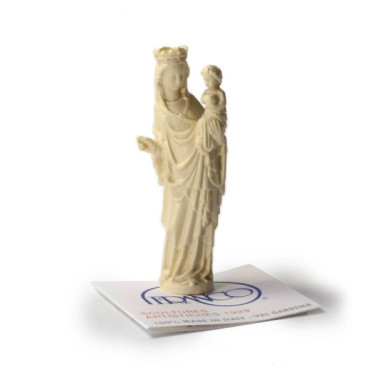 Statuette Vierge Marie en bois - 8 cm