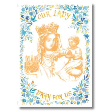 Carte Notre Dame Pray for us Notre-Dame de Paris
