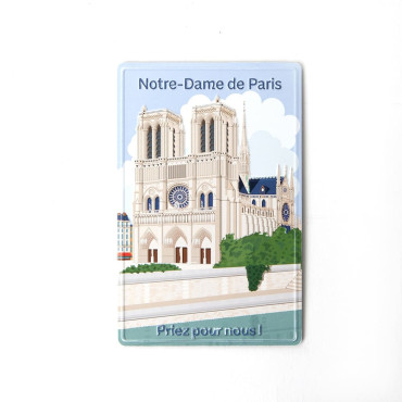 Notre-Dame embossed metal magnet Notre-Dame de Paris