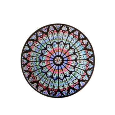 Vitrail statique, Rosace Nord - 14 cm Notre-Dame de Paris