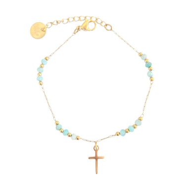 Bracelet Notre Dame Croix amazonite Notre-Dame de Paris