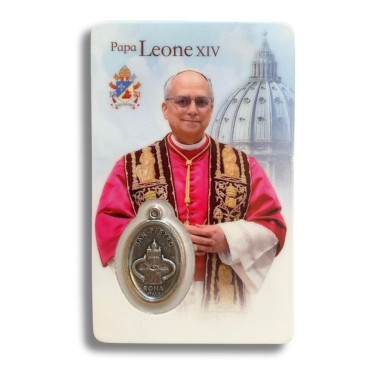 Carte Prière Pape Léon XIV italien Notre-Dame de Paris