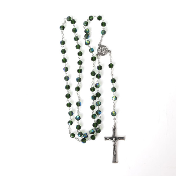 Chapelet Notre Dame cristal vert Notre-Dame de Paris