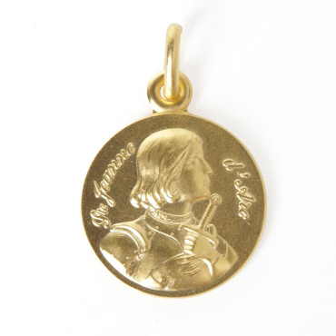 Médaille Sainte Jeanne d'Arc Plaqué Or Notre-Dame de Paris