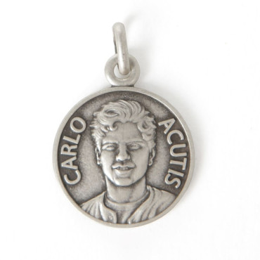 Médaille Saint Carlo Acutis Argent 925 Notre-Dame de Paris