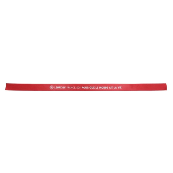 Bracelet satin rouge Léon XIV Notre-Dame de Paris