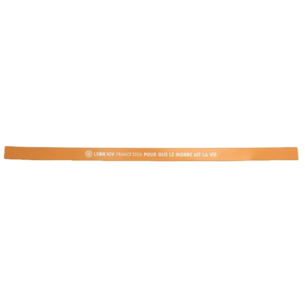 Bracelet satin jaune Léon XIV Notre-Dame de Paris