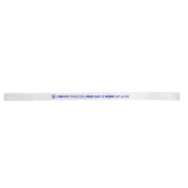 Bracelet satin blanc Léon XIV Notre-Dame de Paris