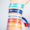 Lot de 3 bracelets satin visite pape Léon XIV Notre-Dame de Paris