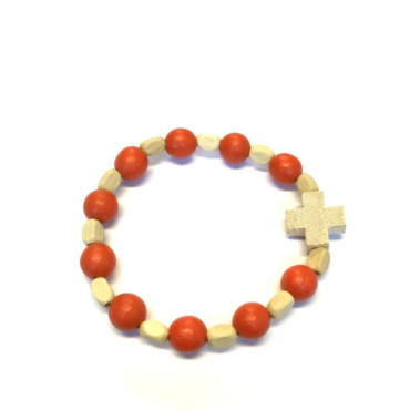 Dizainier-bracelet enfant bois orange