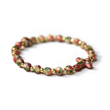 Bracelet of cloisonné enamel beads