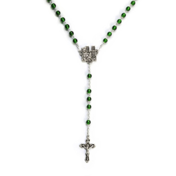 Notre-Dame Small Colored Glass Beads Rosary