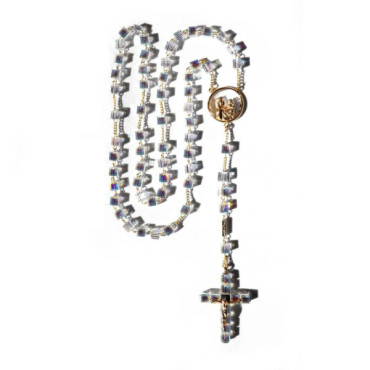 Special Swarovski design rosary, gold