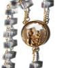 Special Swarovski design rosary, silver and gold