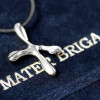 Large Mater Briga silver cross