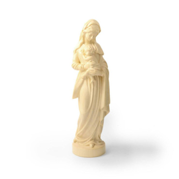 Statue Vierge à l'enfant en bois - 17cm